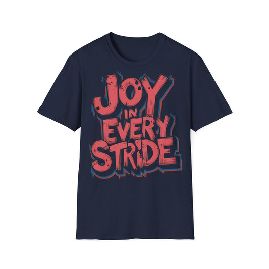 Joy In Every Stride  - One Sided Print - Softstyle T-Shirt