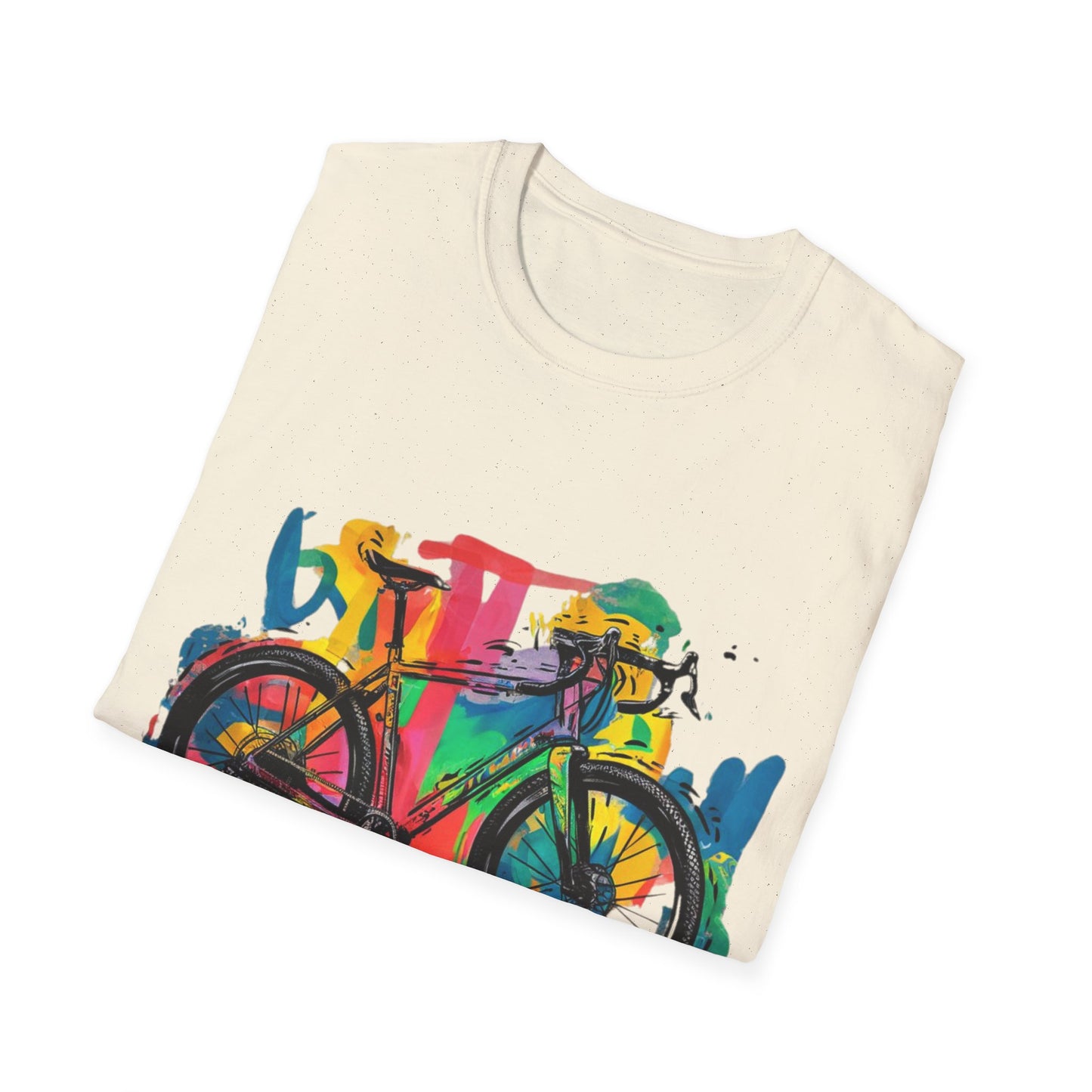 Gravel Bike - Front & Side Prints - Softstyle T-Shirt