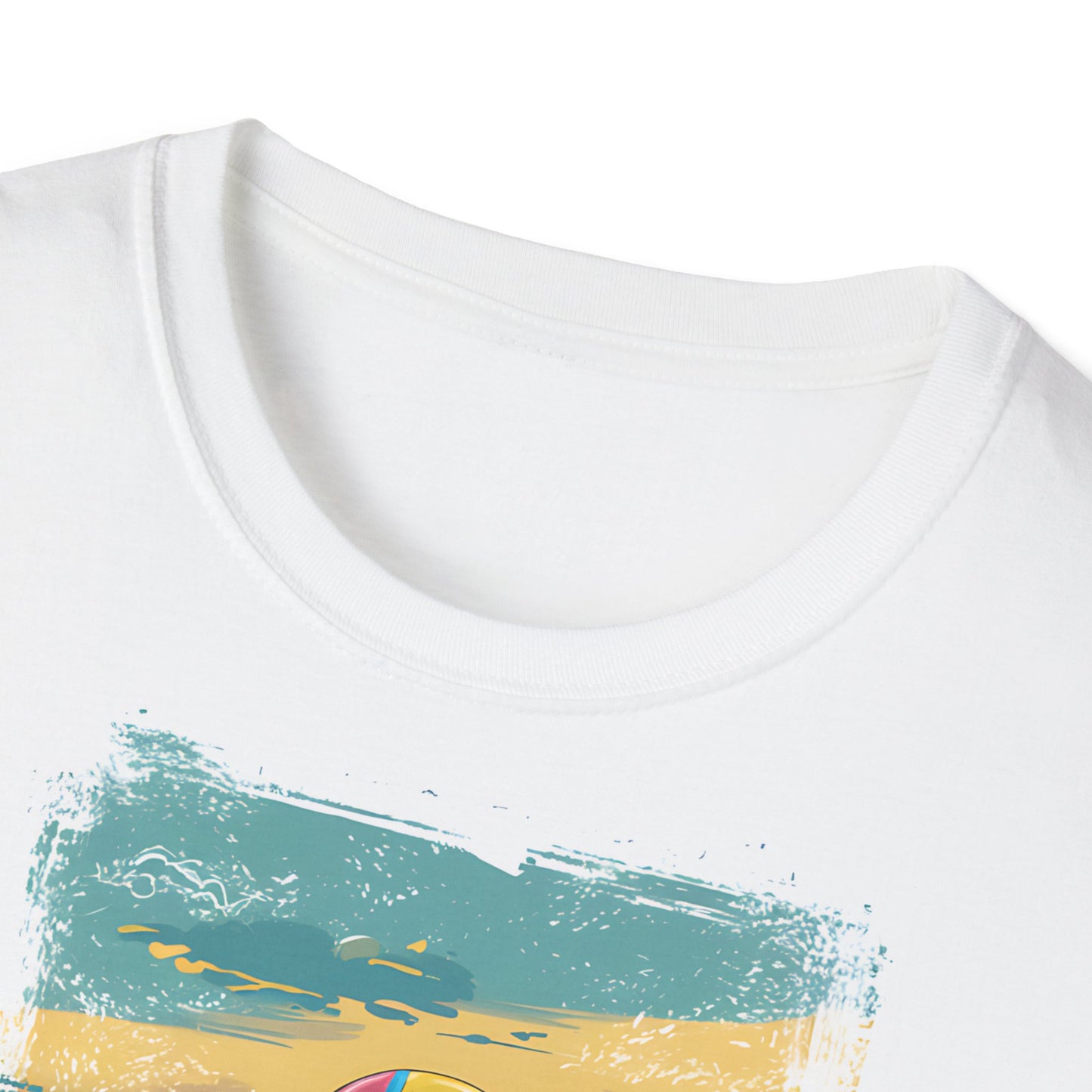 Polar Bear Riding a Vespa - Front & Side Prints - Softstyle T-Shirt