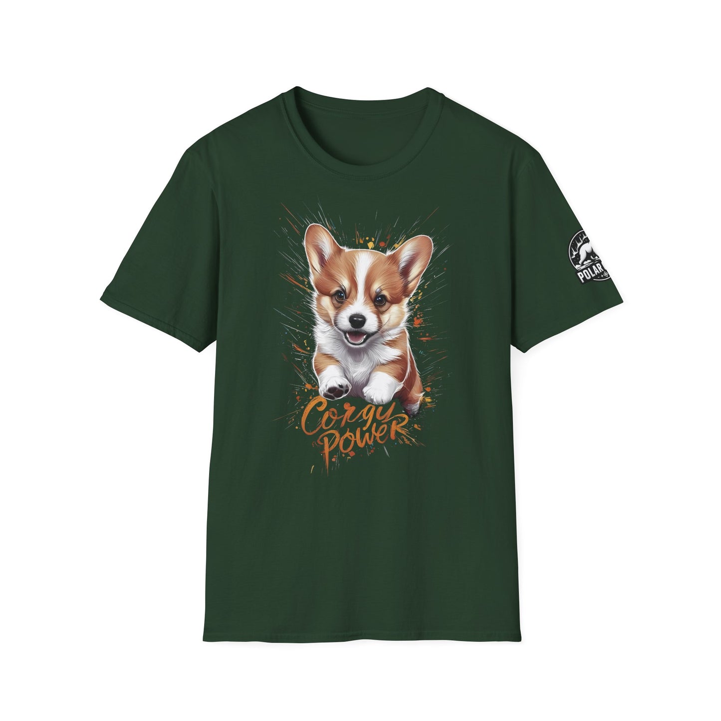 Corgy Powers - Front & Side Prints - Softstyle T-Shirt