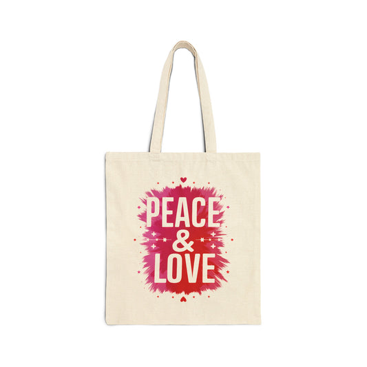 Peace & Love Tote Bag 15x16