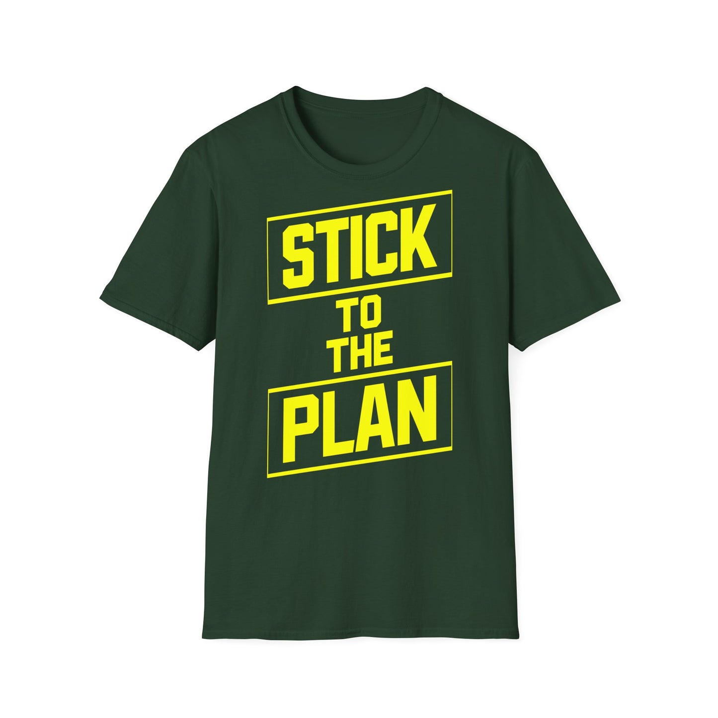 Stick To The Plan  - One Sided Print - Softstyle T-Shirt