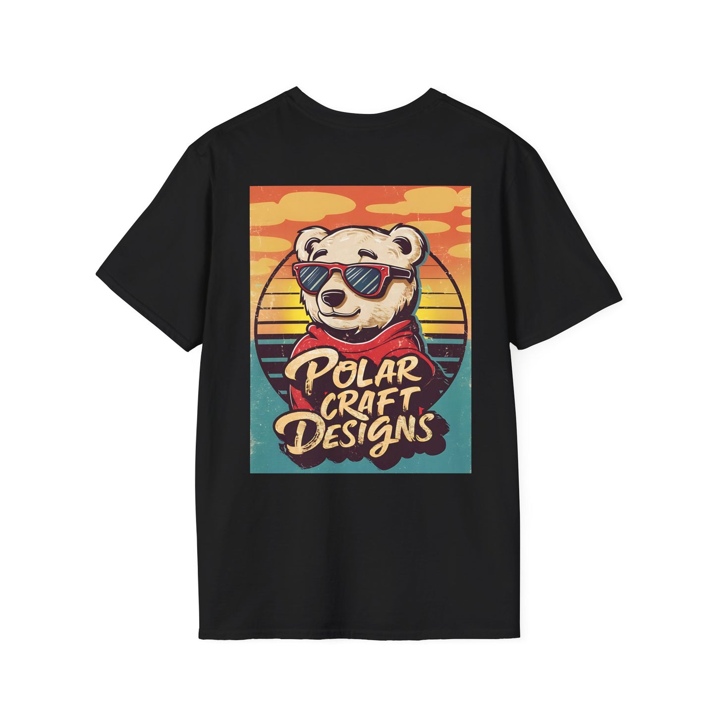 Vintage Polar Craft Bear - Two Sided Print - Softstyle T-Shirt