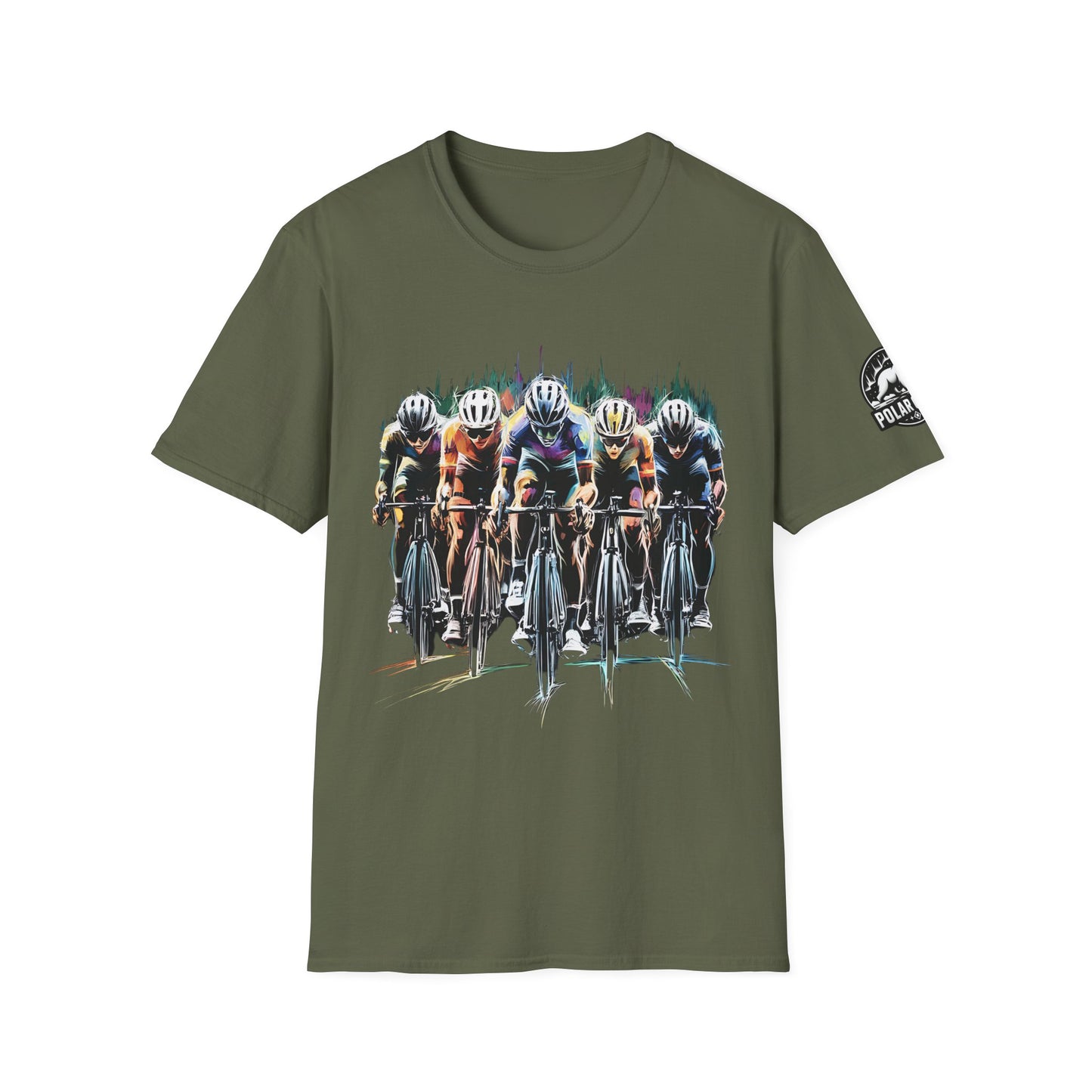 Cycling Peloton - Front & Side Prints - Softstyle T-Shirt