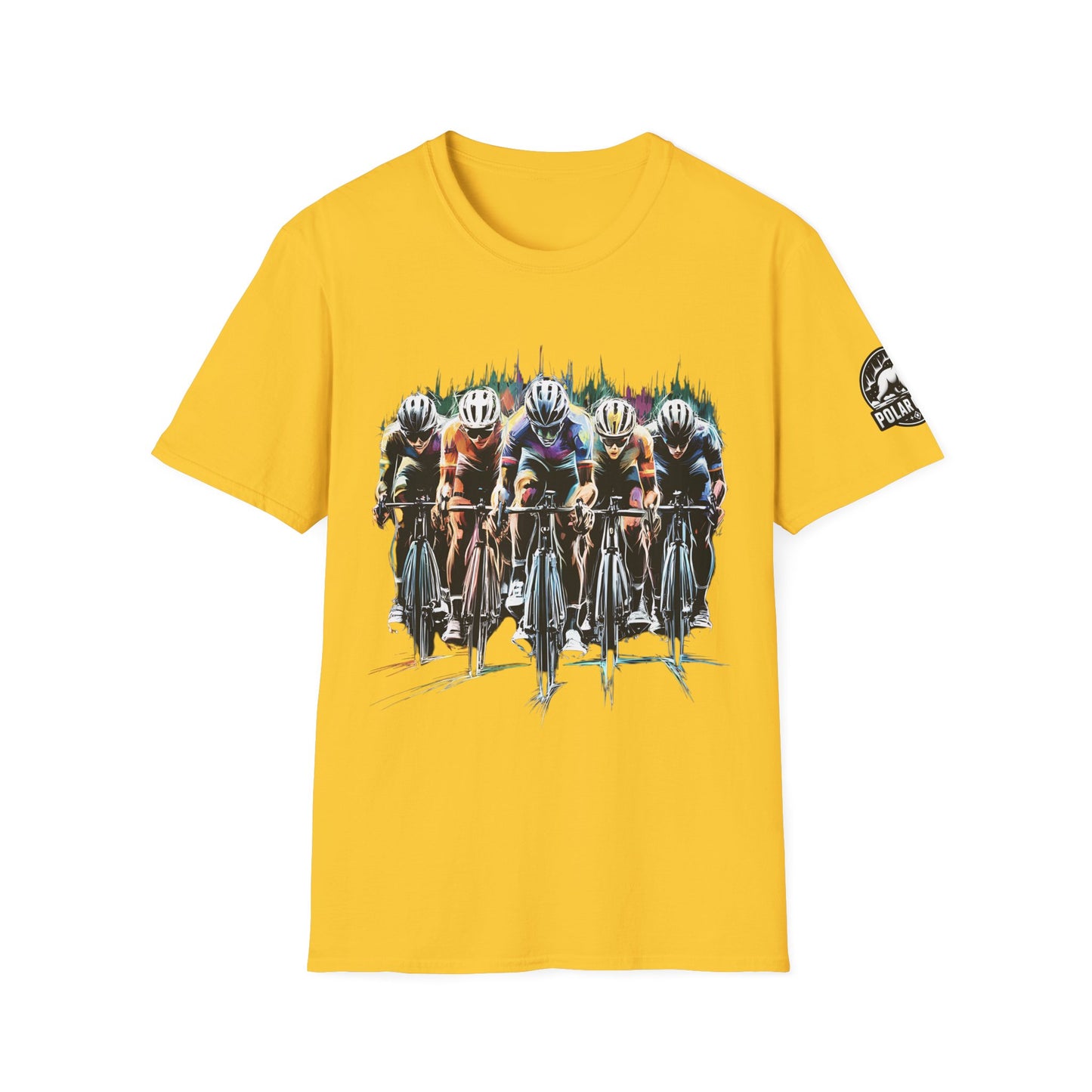 Cycling Peloton - Front & Side Prints - Softstyle T-Shirt