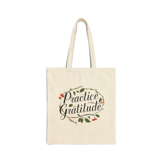 Practice Gratitude Tote Bag 15x16