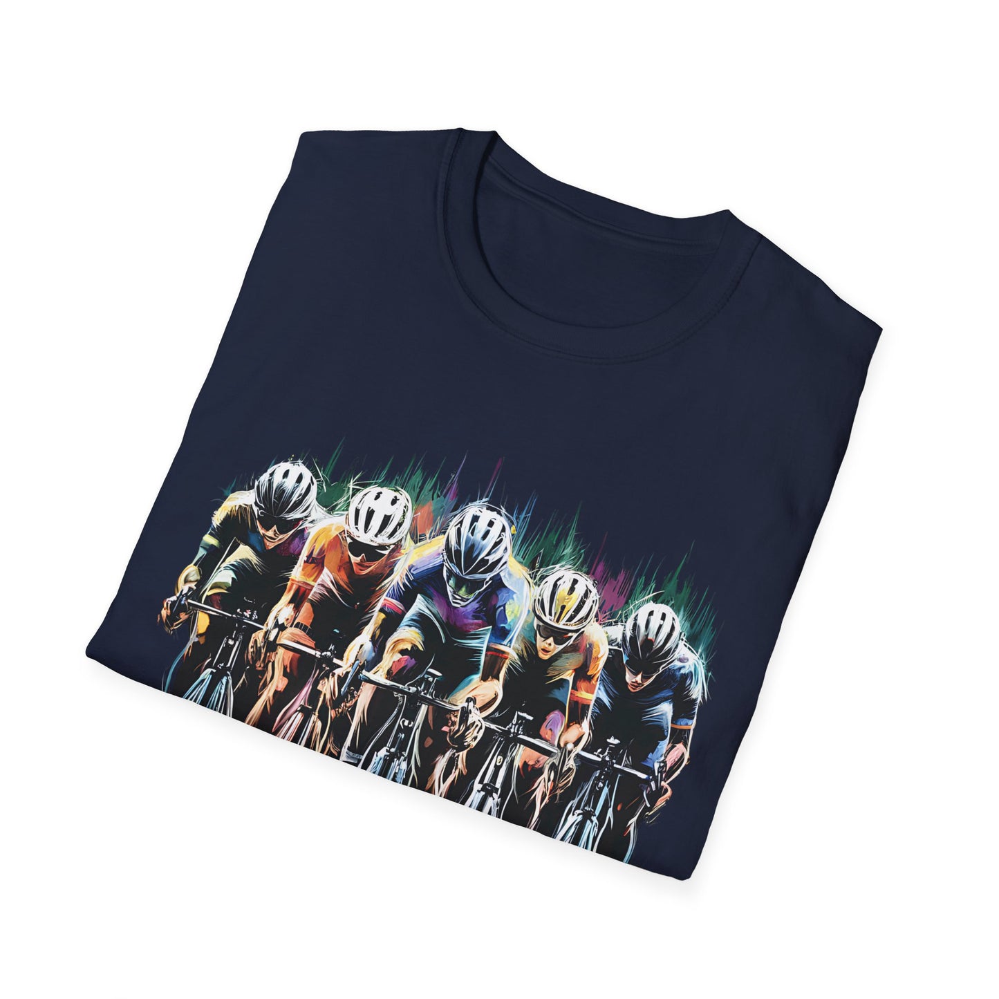 Cycling Peloton - Front & Side Prints - Softstyle T-Shirt