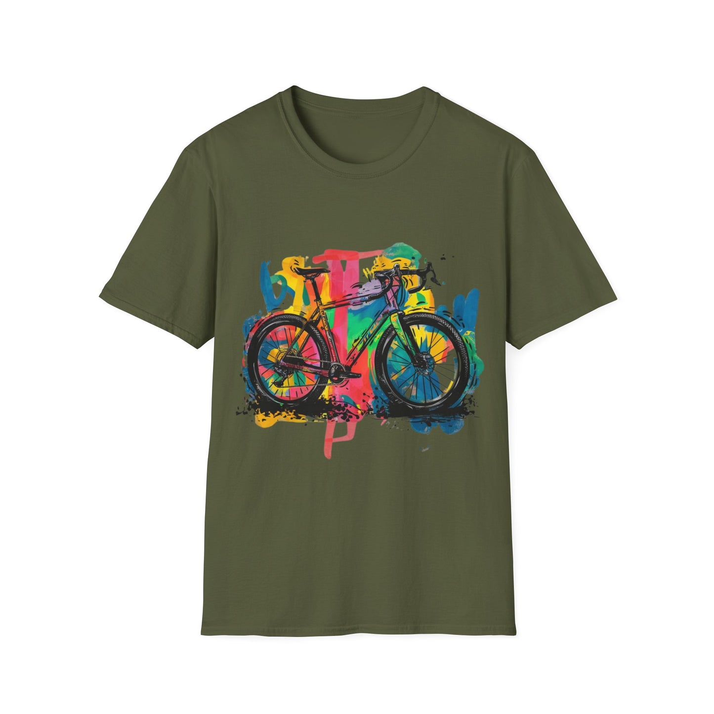 Gravel Bike  - One Sided Print - Softstyle T-Shirt