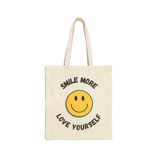 Smile More Love Yourself Tote Bag 15x16