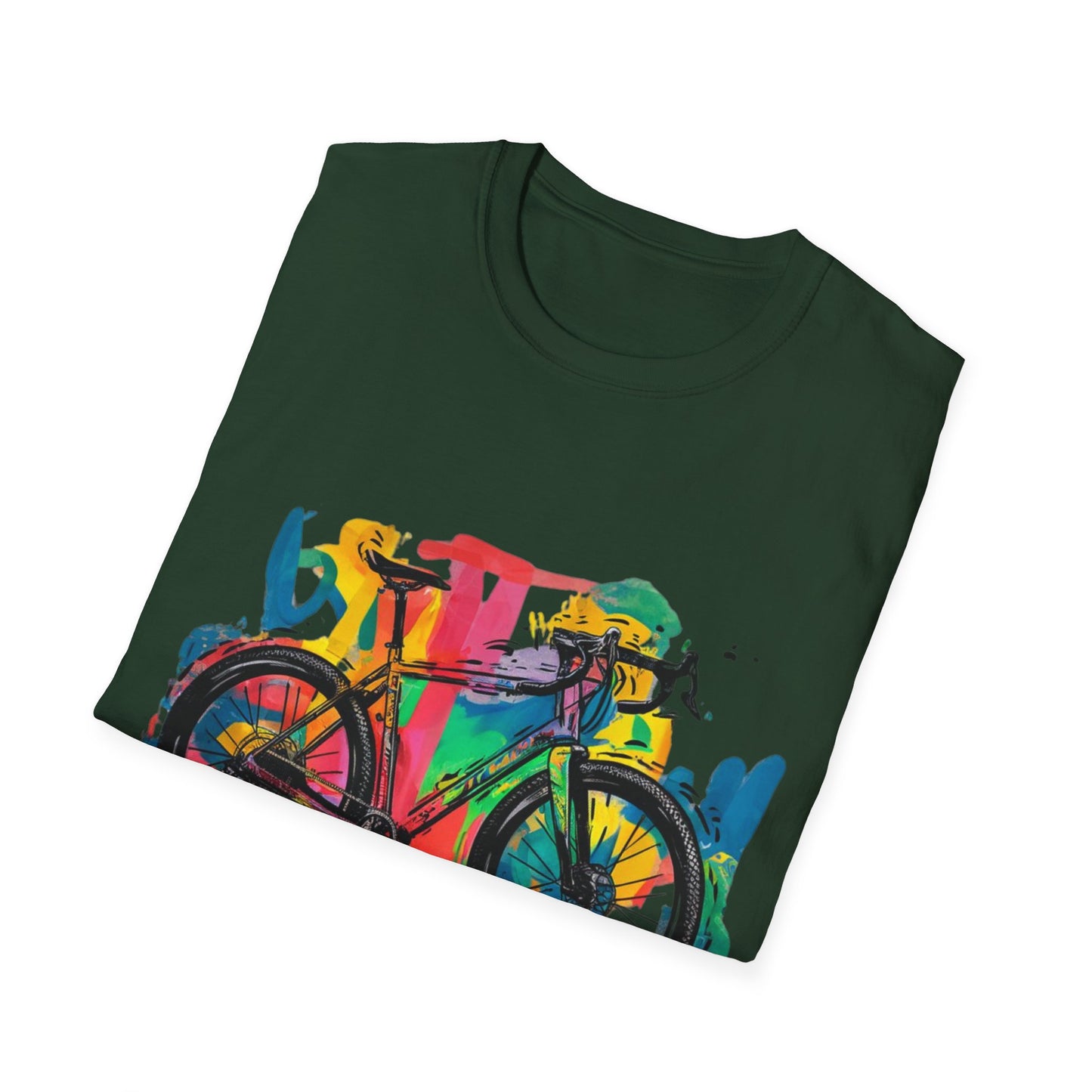 Gravel Bike - Front & Side Prints - Softstyle T-Shirt