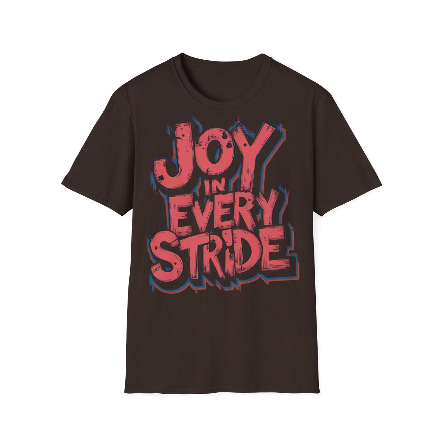 Joy In Every Stride  - One Sided Print - Softstyle T-Shirt