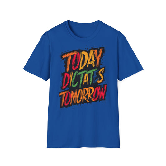 Today Dictates Tomorrow  - One Sided Print - Softstyle T-Shirt