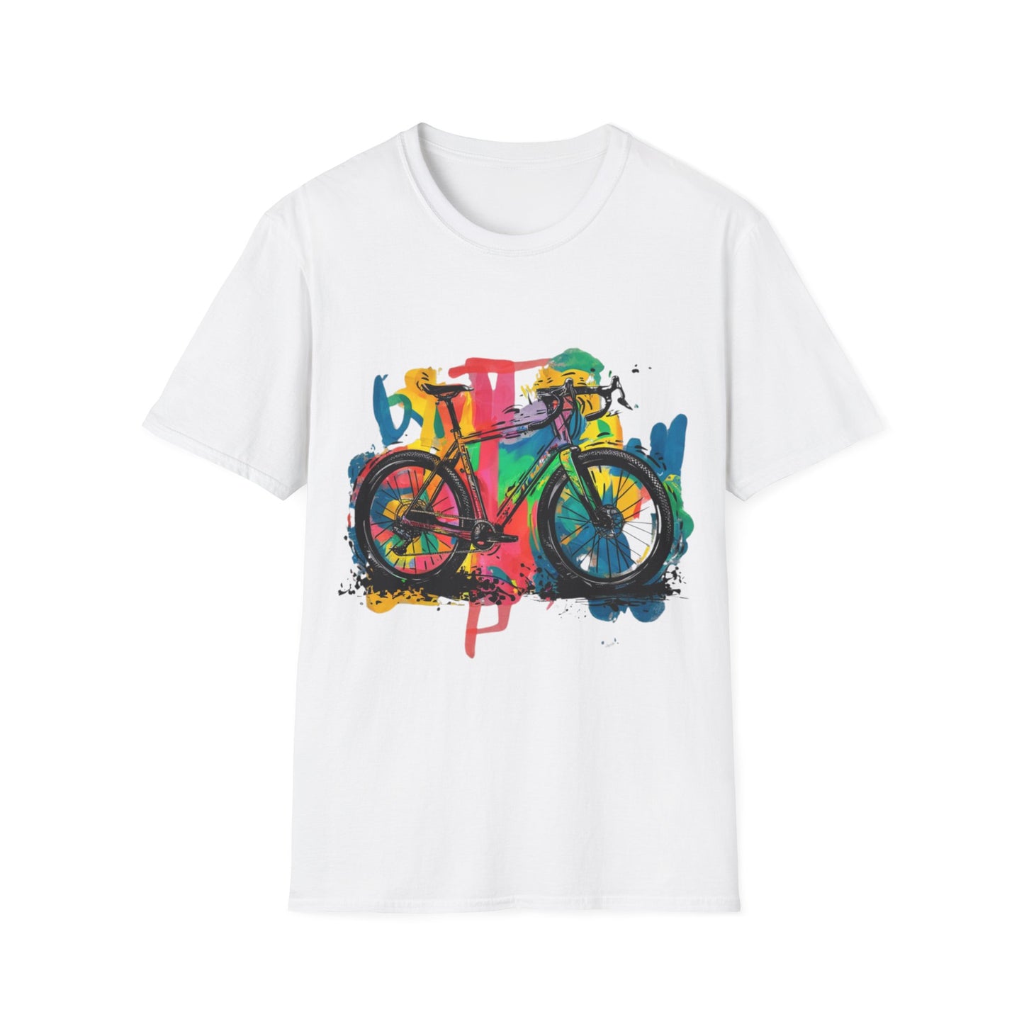 Gravel Bike  - One Sided Print - Softstyle T-Shirt