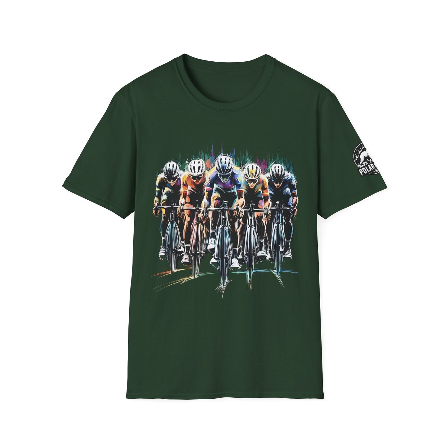 Cycling Peloton - Front & Side Prints - Softstyle T-Shirt