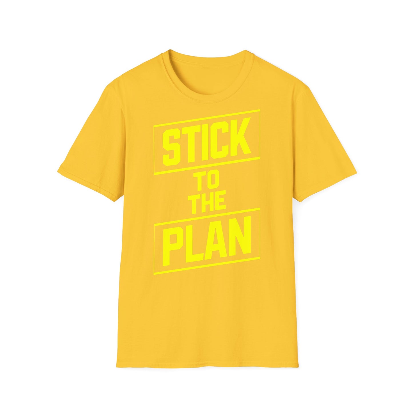 Stick To The Plan  - One Sided Print - Softstyle T-Shirt