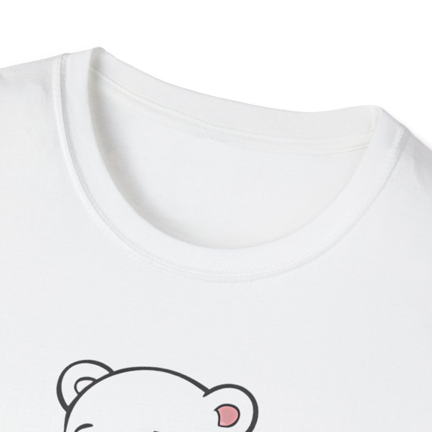 Polar Bear Laptop - Front & Side Prints - Softstyle T-Shirt