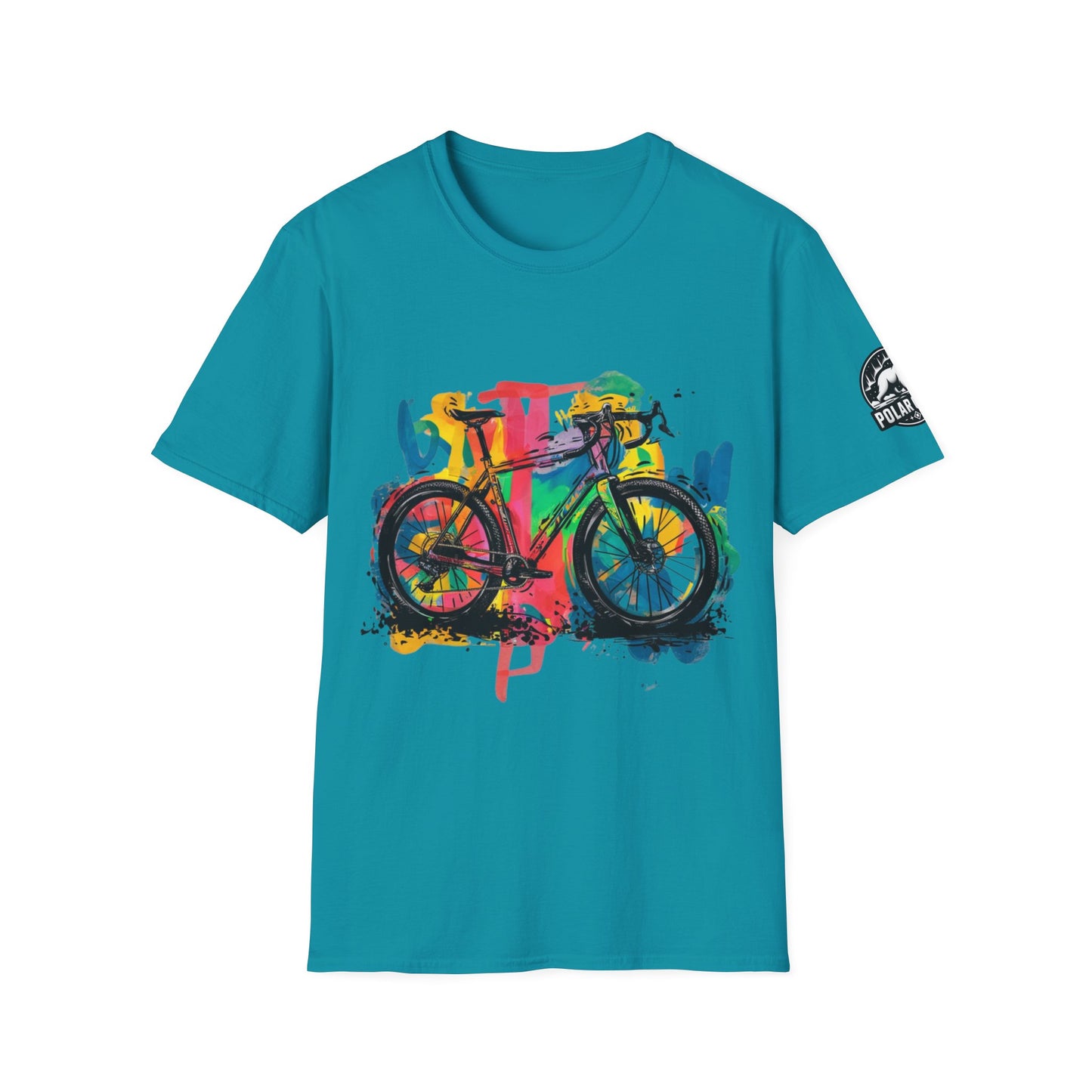 Gravel Bike - Front & Side Prints - Softstyle T-Shirt